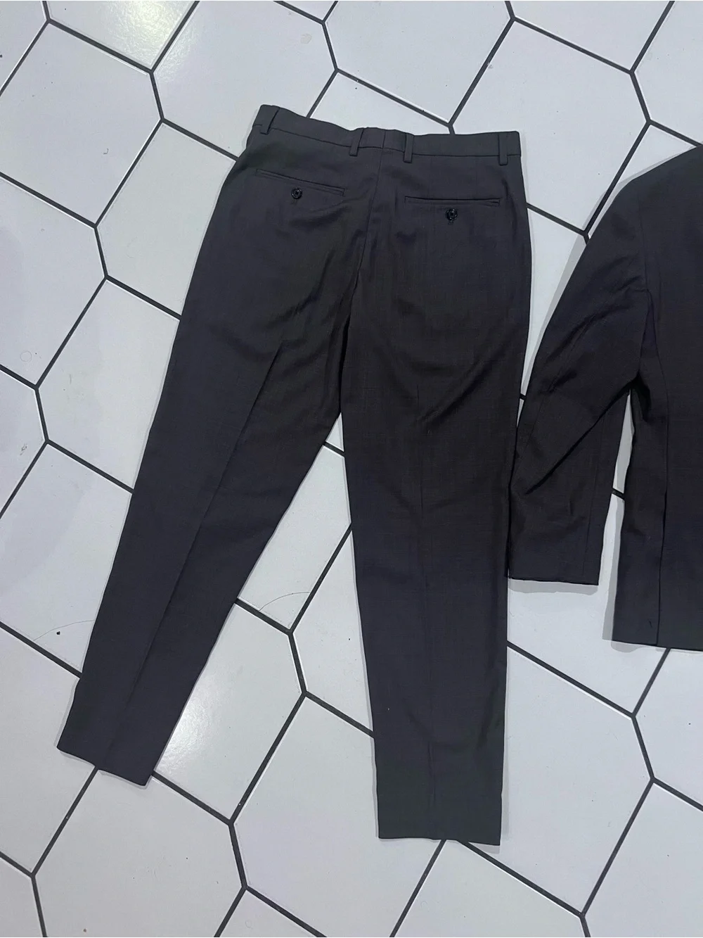 Zara Men's Brown Two-Piece Suit Jacket & Pants Size 36
